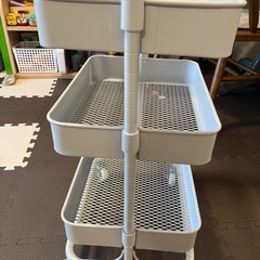 3段　キッチンワゴン　収納　スチールワゴン　キャスター付きの画像