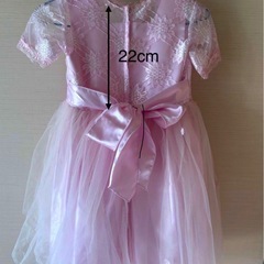 ピンク レースドレス マーガレット柄/ 120/発表会などの画像