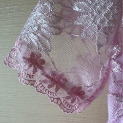 ピンク レースドレス マーガレット柄/ 120/発表会などの画像