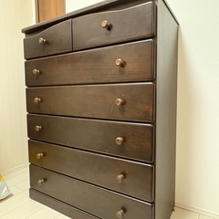 木製 タンス ６段 115×90×44cmの画像