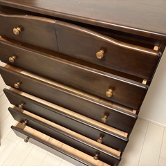 木製 タンス ６段 115×90×44cmの画像