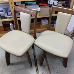 NITORI 2人掛け ダイニングセット テーブル幅70cm ブラウン系 回転イス×2脚 ニトリ 2Pダイニングセット 札幌市中央区 南12条店の画像
