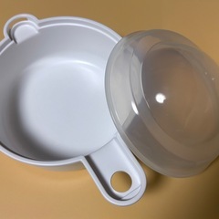 【新品】電子レンジ用 片手水切り鍋「てまいらず」 蒸す•茹でる•水切りの画像
