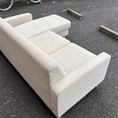 2人かけソファ・オットマン付きの画像