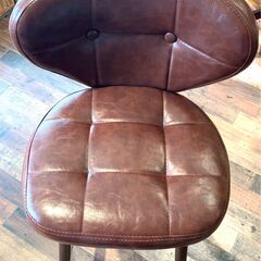 ★美品！数量限定★ カウンターチェア バーチェア ハイスツール フェイクレザー ブラウン【マジカルスケッチ】の画像