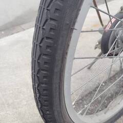 中古】折りたたみ自転車　RIDGETOP　軽快車　ホワイト　6段変速　20型の画像