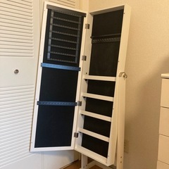アクセサリー 収納付きドレッサー ミラー姿見の画像