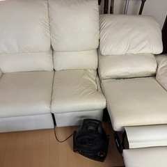 値下げ！！【電動ソファ】三人掛け両サイド電動リクライニングソファの画像