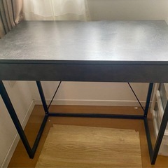 LOWYA コンパクトデスク ダークグレー/ブラック 【amazon定価¥7,990】の画像