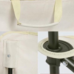4脚セットアウトドアチェア ホワイト強力な耐荷重 キャンプ椅子 キャンプチェア 軽量 アウトドア チェア コンパクト お釣りローチェア の画像
