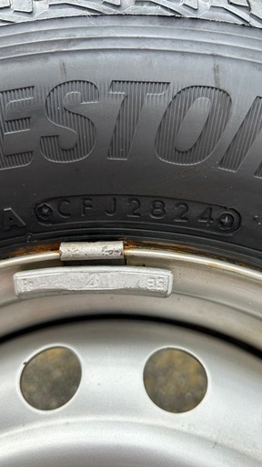軽バンタイヤ　ホイール付　ブリヂストン 145/80R12 エブリィ クリッパー　