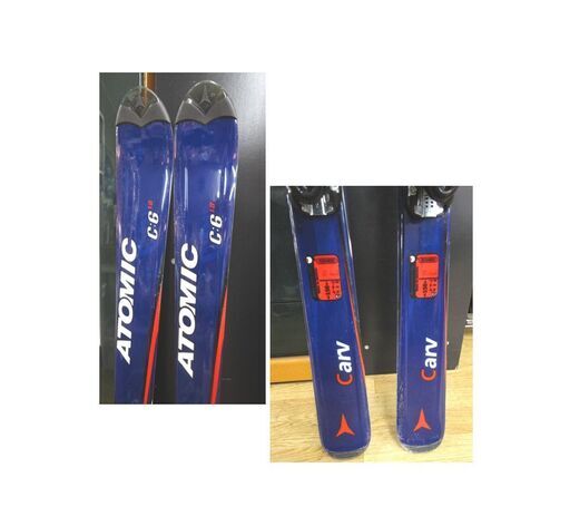 150㎝ スキー 板・ビンディング・ポール 3点セット ATOMIC carv ブルー 西岡店