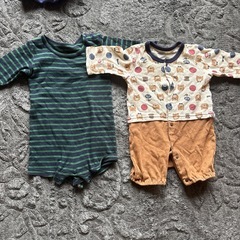 男児用ロンパース、肌着、ブラウス　70〜80  ７枚の画像