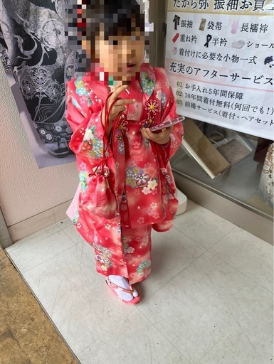 七五三　女の子３歳の着物