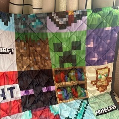未使用　マインクラフト　シングル　敷きパッド　起毛の画像