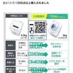 アイリスオーヤマ洗濯機4.5kgの画像