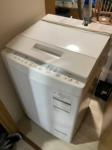 TOSHIBA 2020年 8kg 洗濯機 AW-8D8(W)
