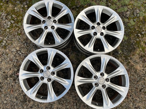 中古 アルミ ホイール トヨタ純正 30系ハリアー 18x7J 5H PCD 114.3 +35 4本