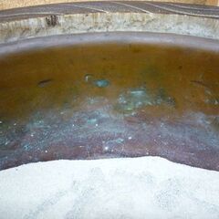 ☆桐火鉢 直径Φ310mm 高さ205mm 丸火鉢 蒔絵 暖房 湯沸かし 火桶 炭櫃 重さ4.25Kg 札幌市 豊平区 平岸の画像