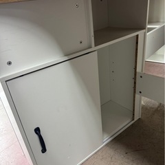 【極美品】L字デスク　収納付き　学習机の画像