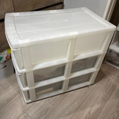 衣装ケース②3段　白　縦62×横40×奥行66㎝の画像