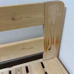 国産　ひのき　すのこ　ローベッド セミシングル付　木製ベッド 天然木 ひのき すのこ 日本製 の画像