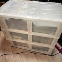 衣装ケース③3段　白　縦62×横40×奥行66㎝の画像