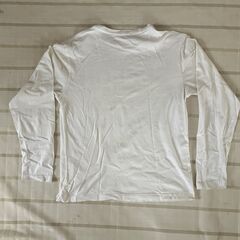 長袖Ｔシャツ　メンズ：Ｌ 　白色の画像