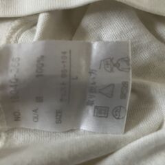 長袖Ｔシャツ　メンズ：Ｌ 　白色の画像