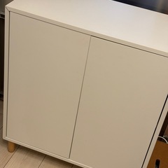 EKET エーケト キャビネットコンビネーション 脚付き, ホワイト/木製, 70x35x80 cmの画像