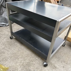 キャスター付き　棚　台　作業台　3段　【82.5×59×64.5】の画像