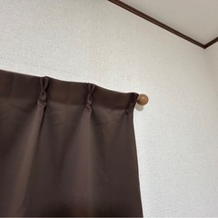 (洗濯済)ブラウン カーテンの画像