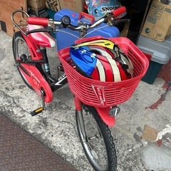 子供用自転車16型 ブラック＆レッド EK16Sの画像