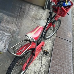 子供用自転車16型 ブラック＆レッド EK16Sの画像