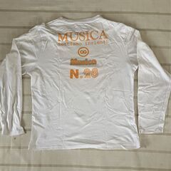 長袖Ｔシャツ　メンズ：ＬＬ　白色の画像