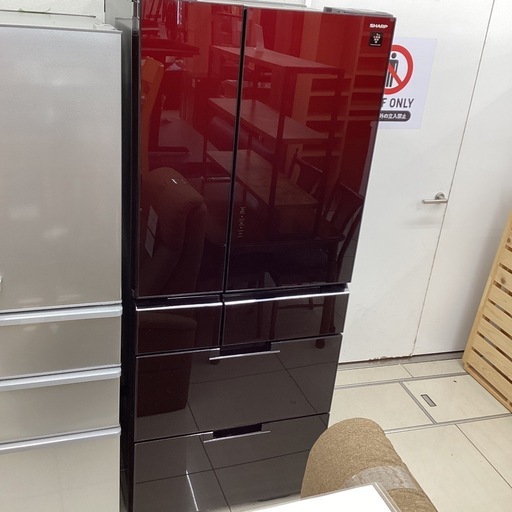 【6ヶ月保証】SHARP 6ドア冷蔵庫 SJ-GF6A-R