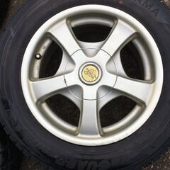 195/65R15　冬用スタッドレスタイヤ　アルミホイール４本セット　マルチPCD　３０．５０プリウス　旧型ノア等にどうぞ。の画像
