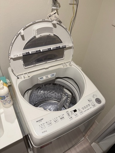 使用2年 洗濯機 シャープ製 SHARP ES-GV8F-S