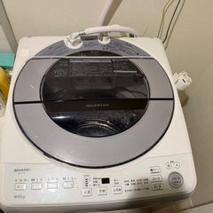 使用2年 洗濯機 シャープ製 SHARP ES-GV8F-Sの画像