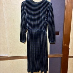 【L〜LLサイズ　11A】レディース ベルベット調ワンピース　セット【秋冬】の画像