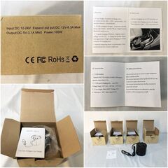【新品】自動車充電アダプター MODEL MR-01 ブラック4個セット 最大電力80W 3ポート Cup Type Intelligent Car Charger 複数保護 急速充電の画像