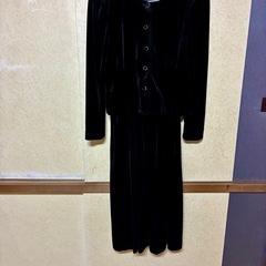 【L〜LLサイズ　11A】レディース ベルベット調ワンピース　セット【秋冬】の画像