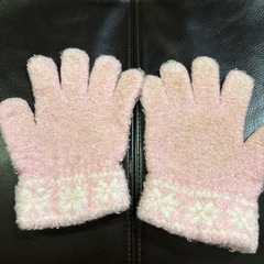 キッズ　のびのび手袋　ふんわりピンクの画像