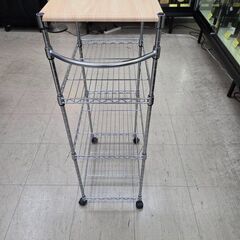 J8634 【リユースのサカイ柏店】 キャスター付キッチンラック クリーニング済み　の画像