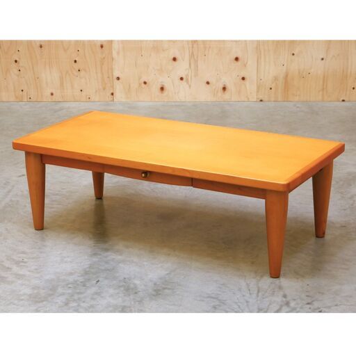 ≪zyt2509ジ≫ 未使用/長期保管品 センターテーブル 幅120cm 奥行60cm リビングテーブル ナチュラル/かわいい/平成レトロ/店頭展示品/中古家具/宮城県仙台市 71010-09