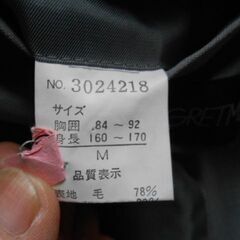 中古　スーツ　うすいグレー　薄手　チェック柄　スリーシーズン用　Ｍサイズの画像