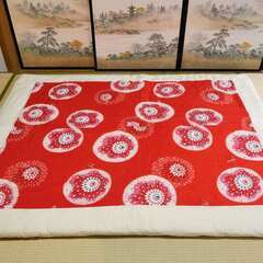 【現地引き取り限定】　客布団　（和もの柄掛け布団）～その１～の画像
