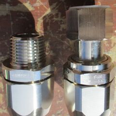 ☆ サンコー 13mm 新S型自在ユニオン金具 現地加工型強化ガスホース用接続金具◆ガス機器パーツの画像