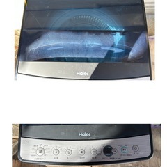 Haier 全自動電気洗濯機 ブラック 2022年製の画像