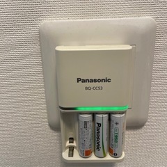 パナソニック 充電器BQ-CC53 充電式エボルタ 単3電池BK-3MLE×3本の画像